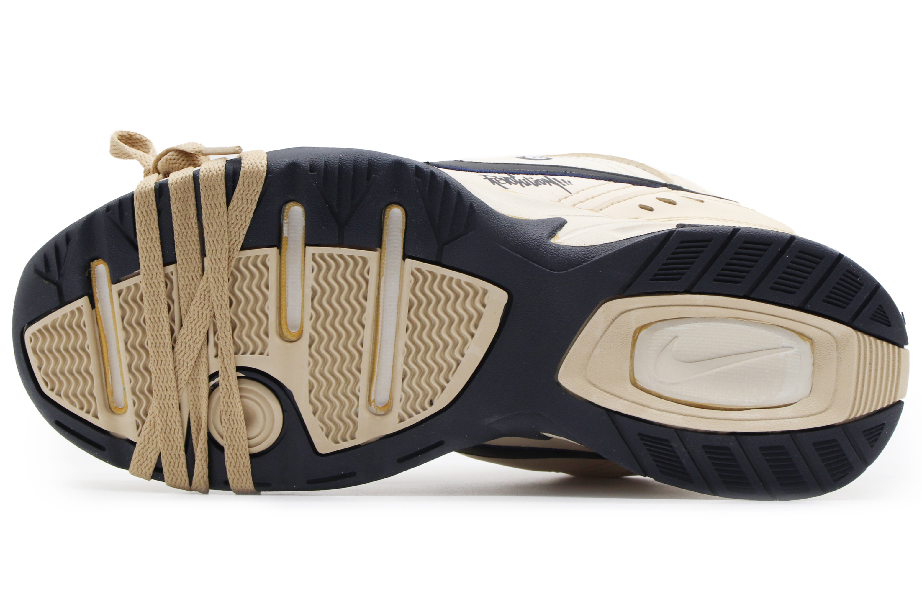 Purchase [Zapatillas Personalizadas] Nike Air Monarch 4 'Black Coffee Gastadas' 415445-102(Team57-男女款黑8)