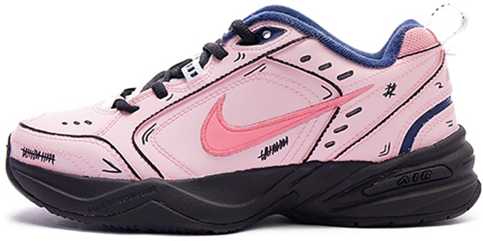 custom-shoes-nike-air-monarch-4-black-pink