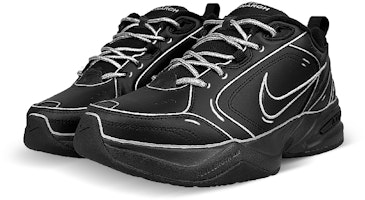 【定製球鞋】 Nike Air Monarch 4 黑武士 二維線條 酷炫暗黑 極簡風 低筒 老人鞋 男女款 黑灰 Lookbook 【定製球鞋】 Nike Air Monarch 4 黑武士 二維線條 酷炫暗黑 極簡風 低筒 老人鞋 男女款 黑灰