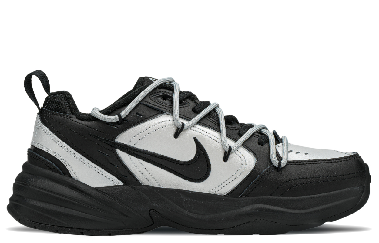 Lookbook [Sepatu Kustom] Nike Air Monarch 4 'Hitam Perak' 415445-001(TeamA-闪耀银星S-BOX)