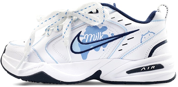 나이키 에어 모나크 4 '블랙 화이트 블루 밀키 키튼' (커스텀) 415445-102(Team102-M4牛奶猫) Buy 나이키 에어 모나크 4 '블랙 화이트 블루 밀키 키튼' (커스텀) 415445-102(Team102-M4牛奶猫)