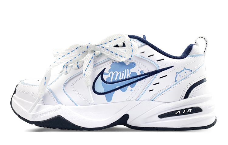 Order [定制鞋] 耐克 Air Monarch 4 '黑白蓝奶猫' 415445-102(Team102-M4牛奶猫)