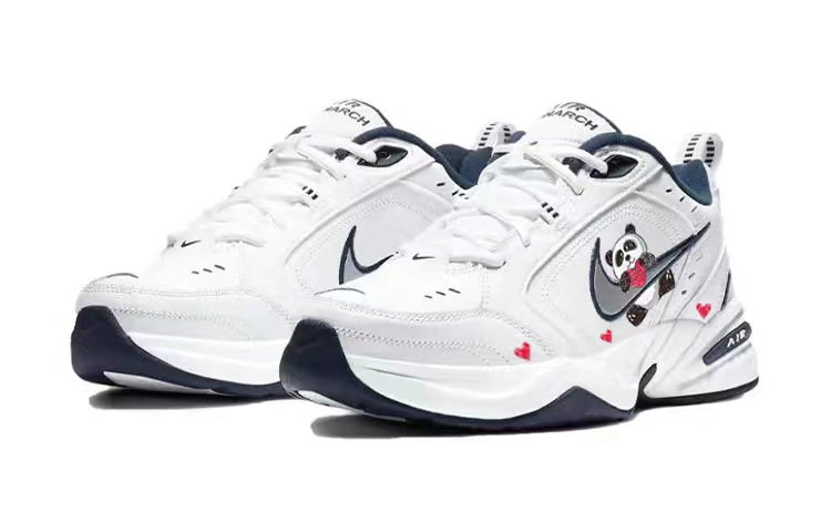 Lookbook [Zapatillas Personalizadas] Nike Air Monarch 4 'Amor Panda Azul y Blanco' 415445-102(Team56-抱心熊猫)