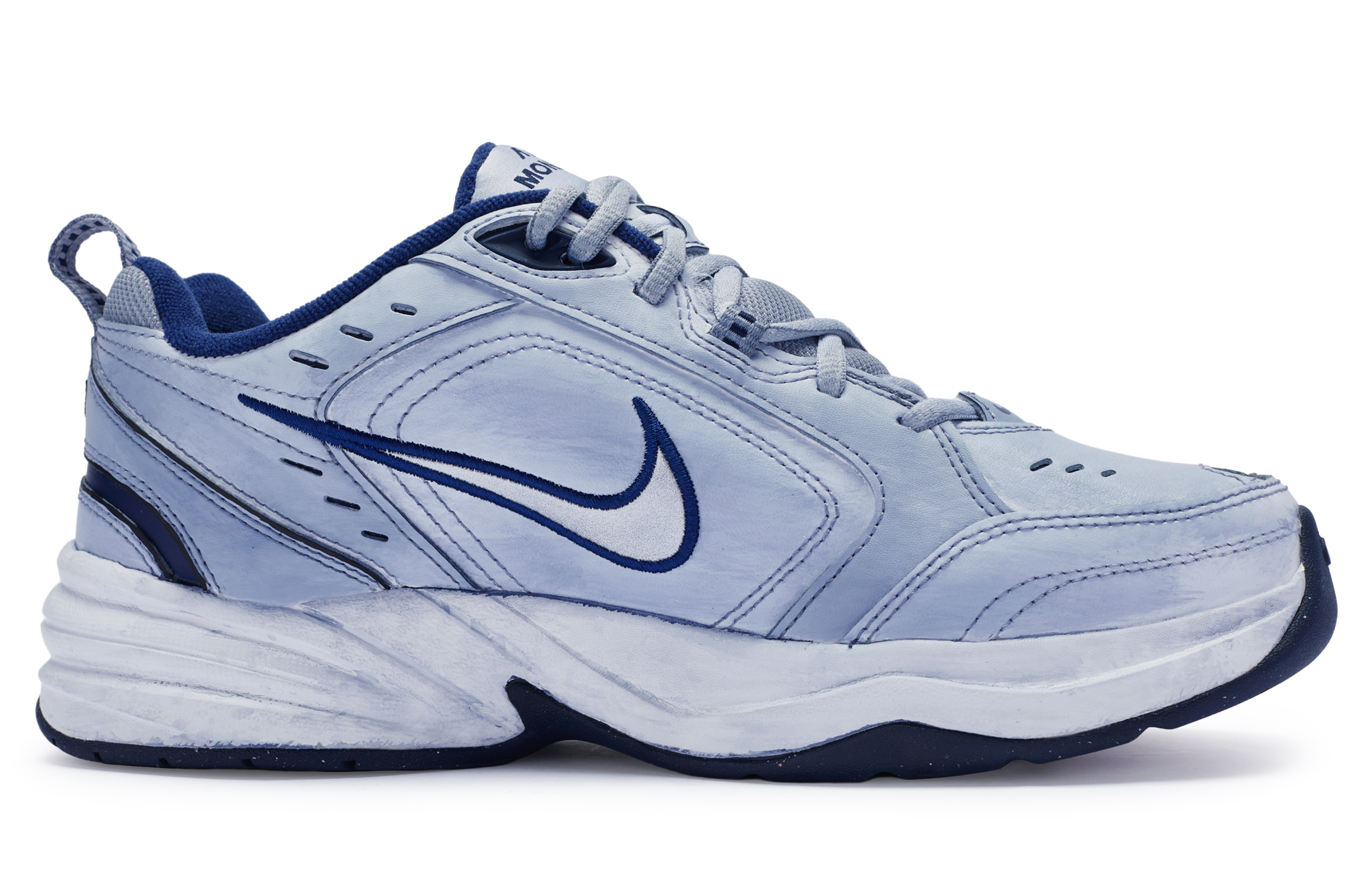 [Custom Shoes] Nike Air Monarch 4 'Blue Red Daddy' 圖 3