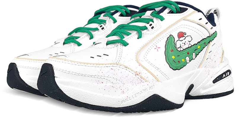 【客製化球鞋】Nike Air Monarch 4 白藍 禮盒 聖誕小狗 小紅帽 復古 出逃日記 低幫 老爹鞋 男女同款 白綠 Lookbook 【客製化球鞋】Nike Air Monarch 4 白藍 禮盒 聖誕小狗 小紅帽 復古 出逃日記 低幫 老爹鞋 男女同款 白綠