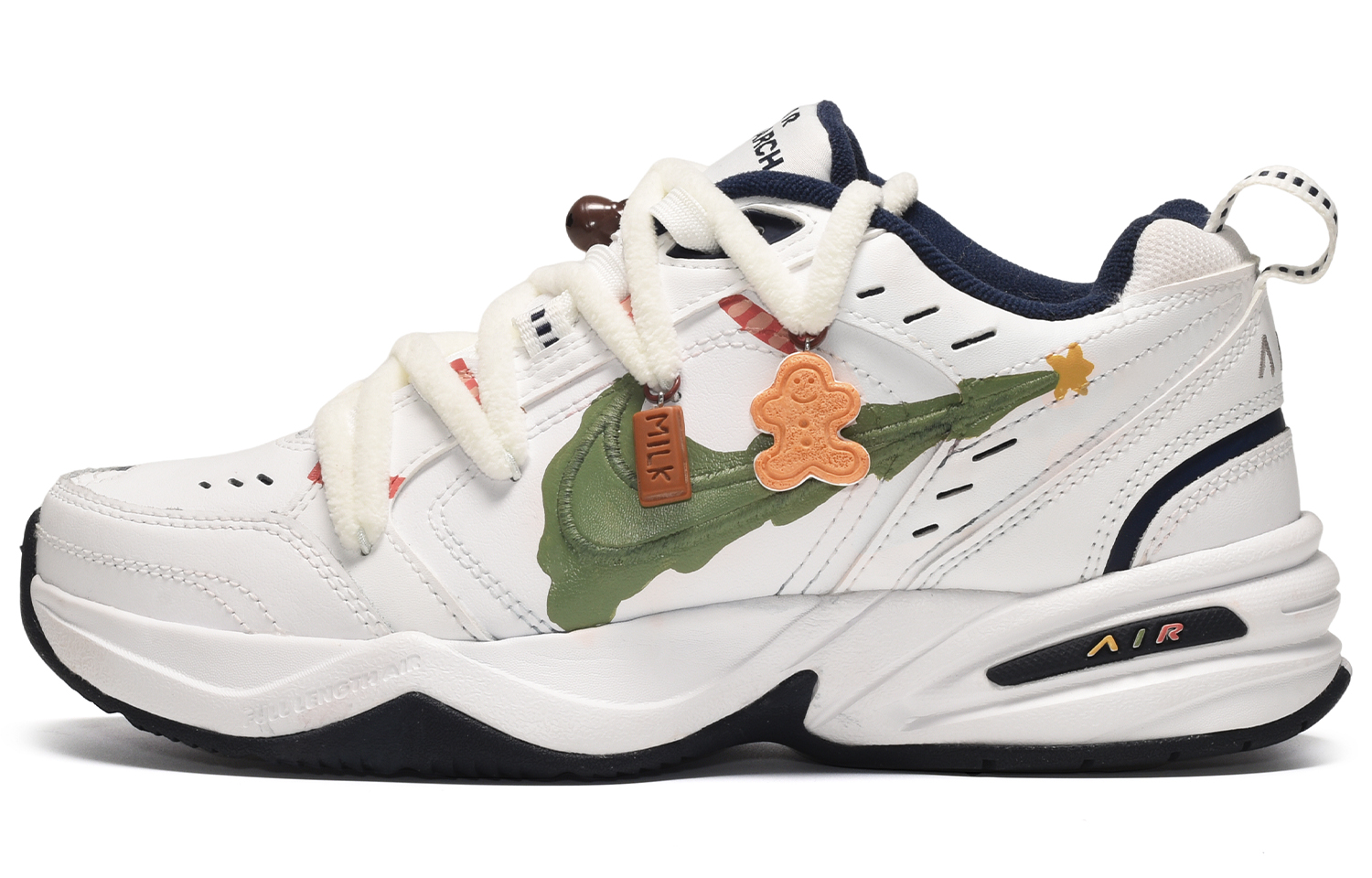 [Custom Shoes] Nike Air Monarch 4 'Christmas Tree Gingerbread Chocolate' 圖 2