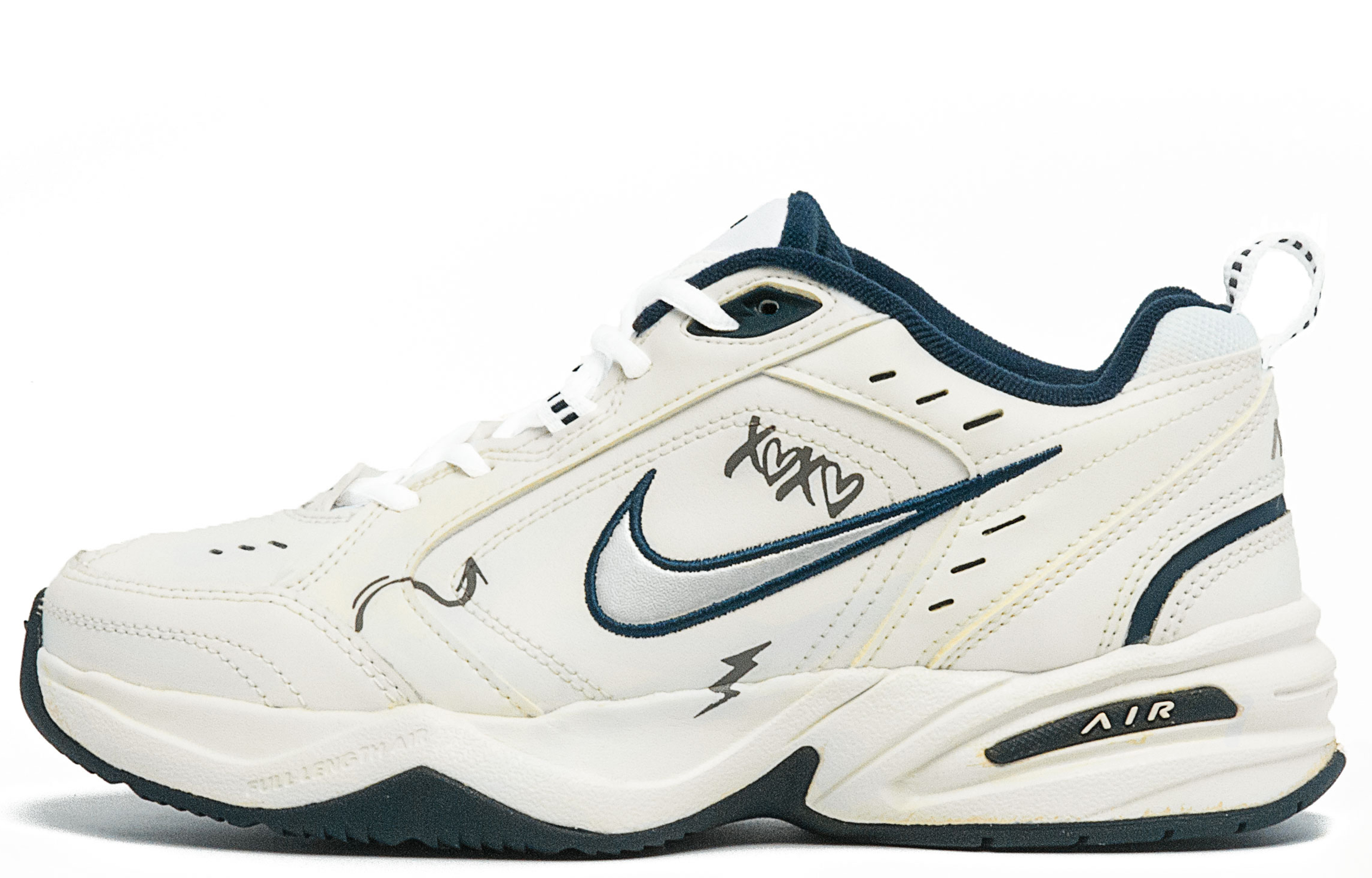 Buy [Custom Shoes] Nike Air Monarch 4 'Custom Graffiti Vintage Beige'
