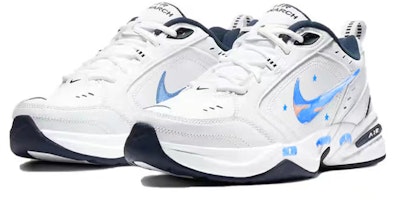 【定制球鞋】 Nike Air Monarch 4 科技宇宙 落月星河 舒適 復古經典 低幫 老爹鞋 男女同款 藍白 Lookbook 【定制球鞋】 Nike Air Monarch 4 科技宇宙 落月星河 舒適 復古經典 低幫 老爹鞋 男女同款 藍白