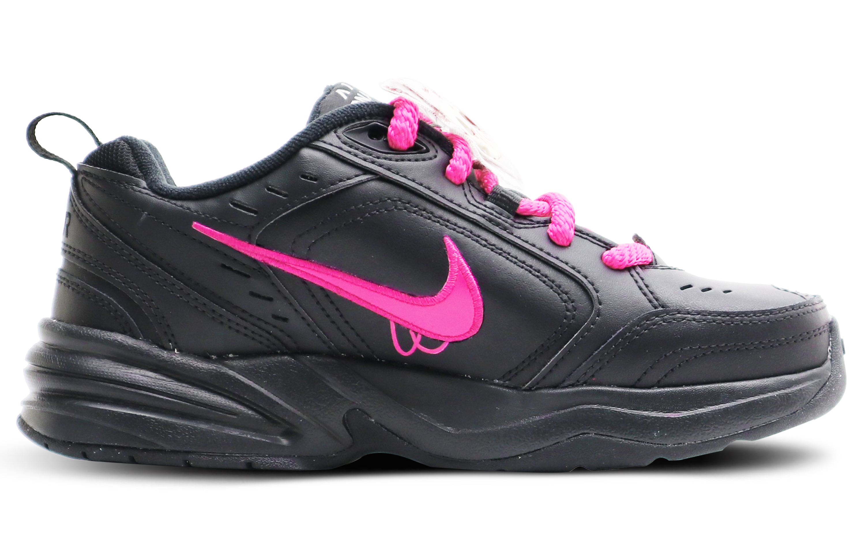 [Custom Shoes] Nike Air Monarch 4 'Ghost Spider Skull Black-Pink' 圖 2