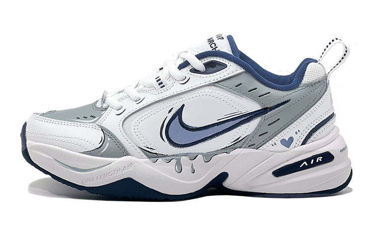 [Custom Shoes] Nike Air Monarch 4 'Grey-White Little Heart'