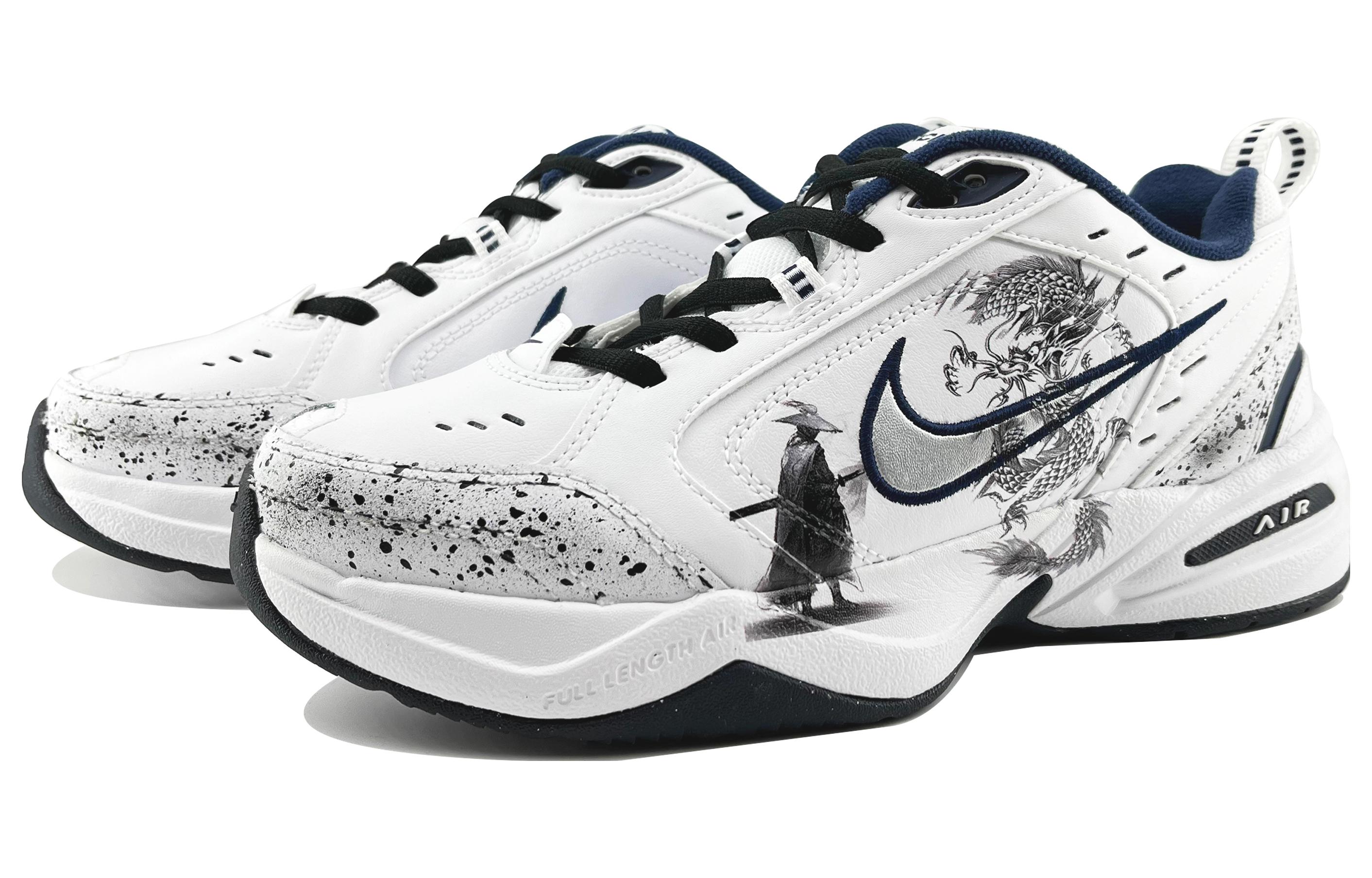 Lookbook [カスタムシューズ] ナイキ エア モナーク 4 'インクドラゴン' 415445-102(Team168-墨龙)