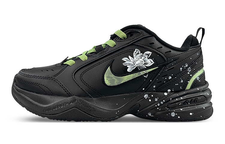 Buy [Zapatos Personalizados] Nike Air Monarch 4 'Tinta de Loto' 415445-001(Team76-男女款墨染荷花黑白绿)