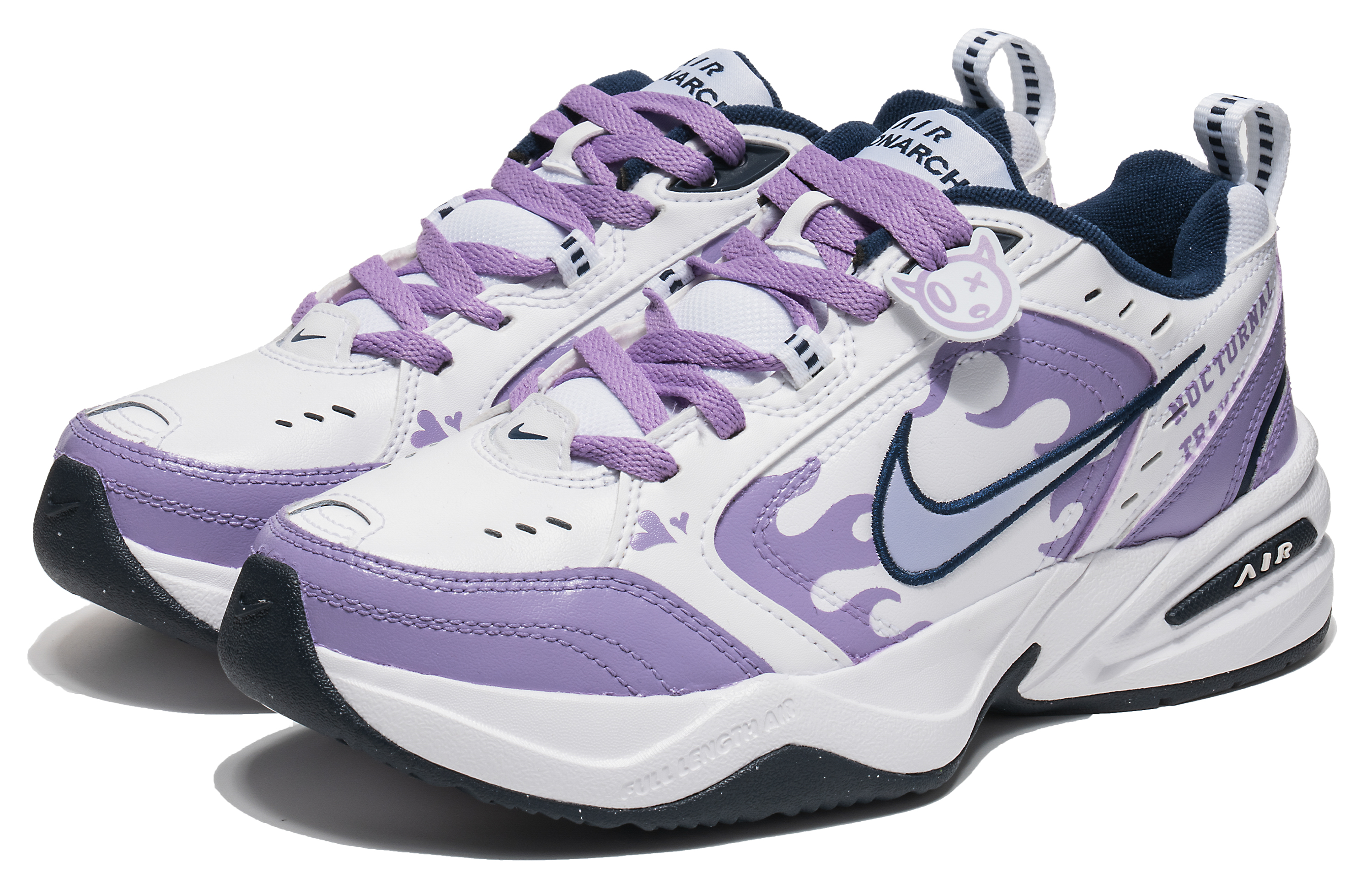 Order [Sepatu Kustom] Nike Air Monarch 4 'Lavender Demons' 415445-102(Team22-紫小恶魔A-BOX)