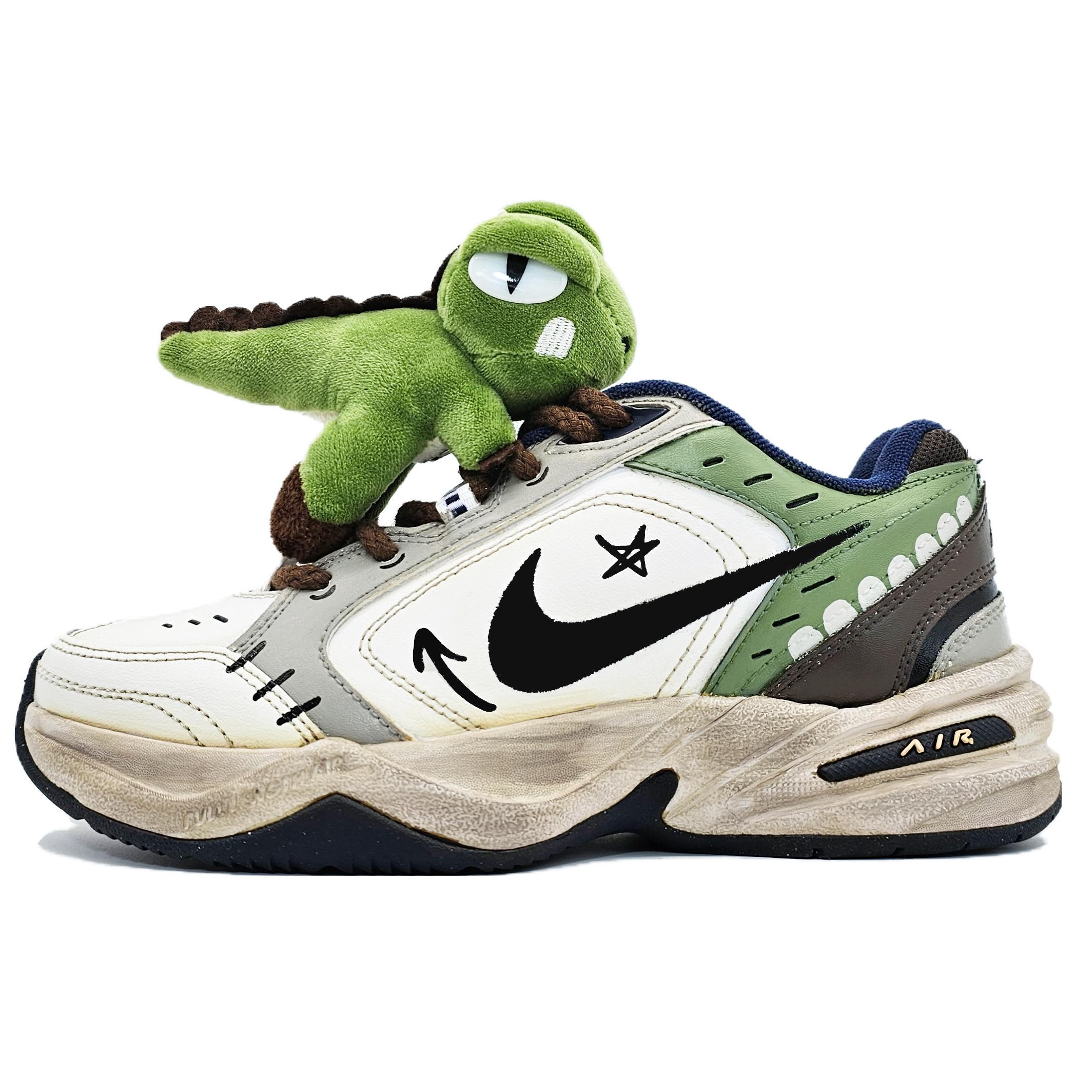 Order 【カスタムシューズ】ナイキ エア モナーク 4 '抹茶ダイナソー - ホワイトグリーン' 415445-102（Team66-抹茶恐龙仔）