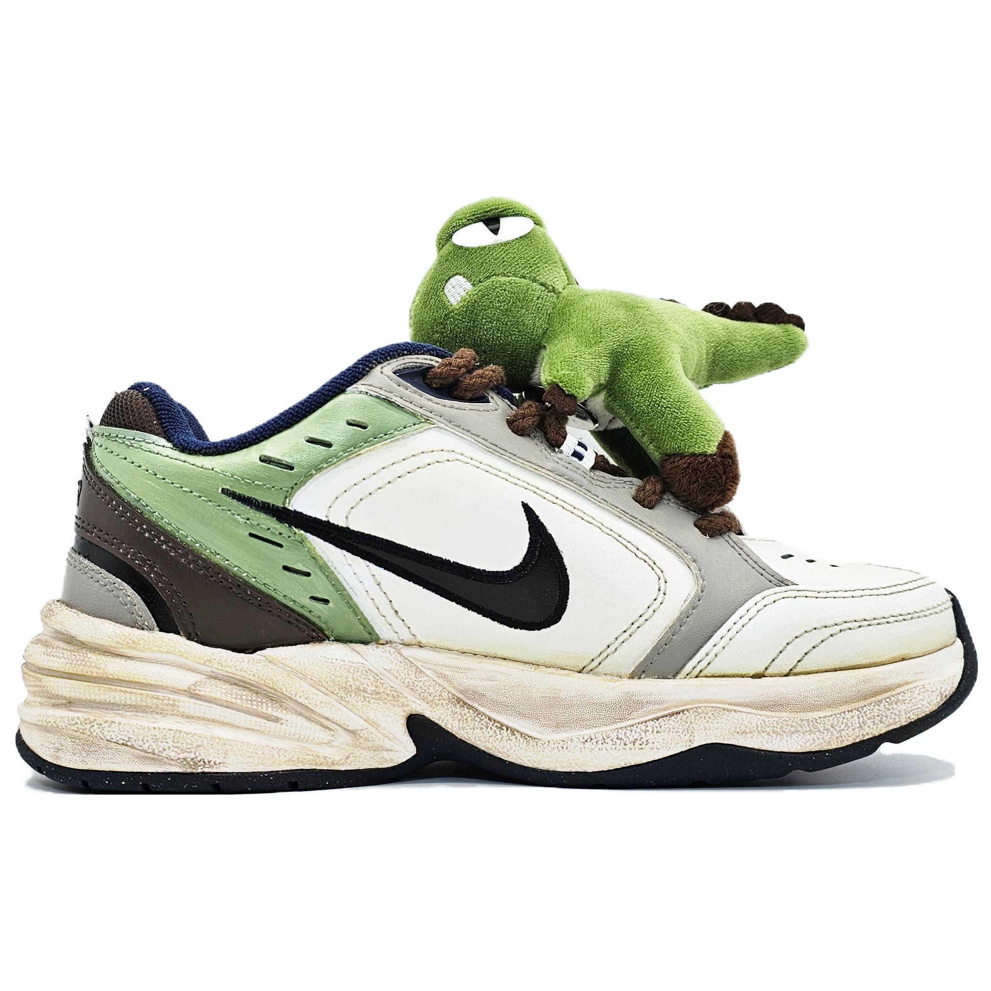 Lookbook 【カスタムシューズ】ナイキ エア モナーク 4 '抹茶ダイナソー - ホワイトグリーン' 415445-102（Team66-抹茶恐龙仔）