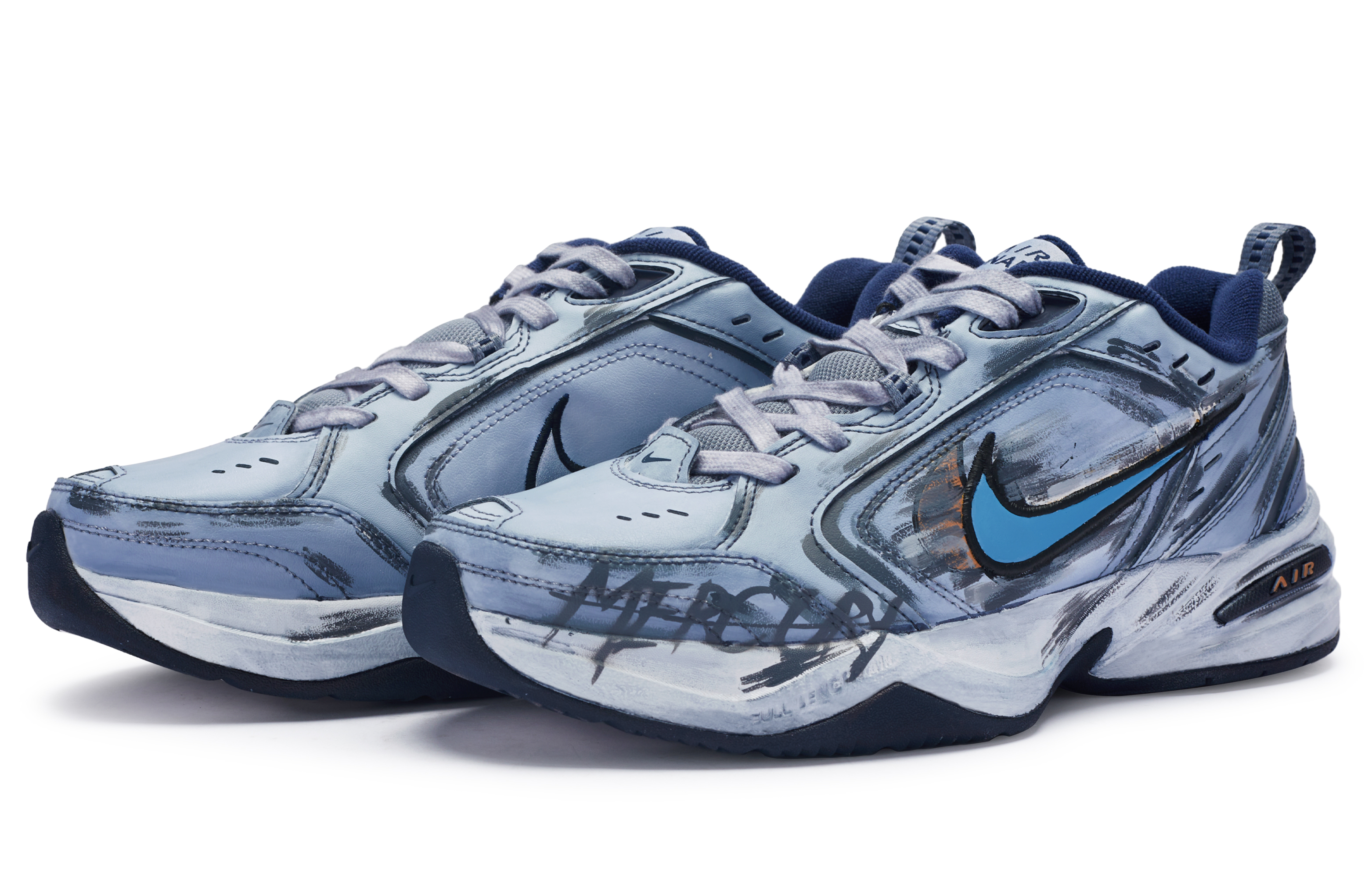 [Custom Shoes] Nike Air Monarch 4 'Mercury Galaxy Gradient Graffiti' 圖 4