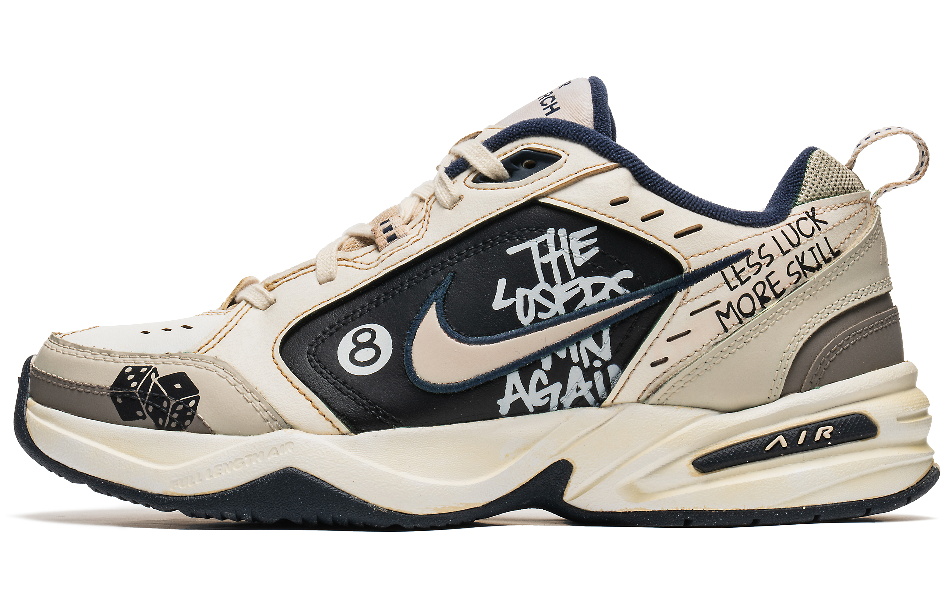 Buy 나이키 커스텀 에어 모나크 4 '모카 블랙' (Nike Custom Air Monarch 4 'Mocha Black') 415445-102(Team67男女款黑8M2K)