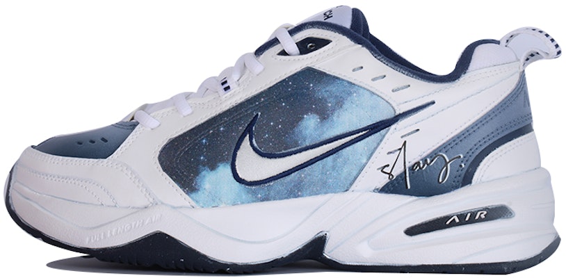 【定製球鞋】 Nike Air Monarch 4 神秘星空 夏夜傍晚 復古經典舒適氣質 低幫 老爹鞋 男女同款 藍白 Buy 【定製球鞋】 Nike Air Monarch 4 神秘星空 夏夜傍晚 復古經典舒適氣質 低幫 老爹鞋 男女同款 藍白