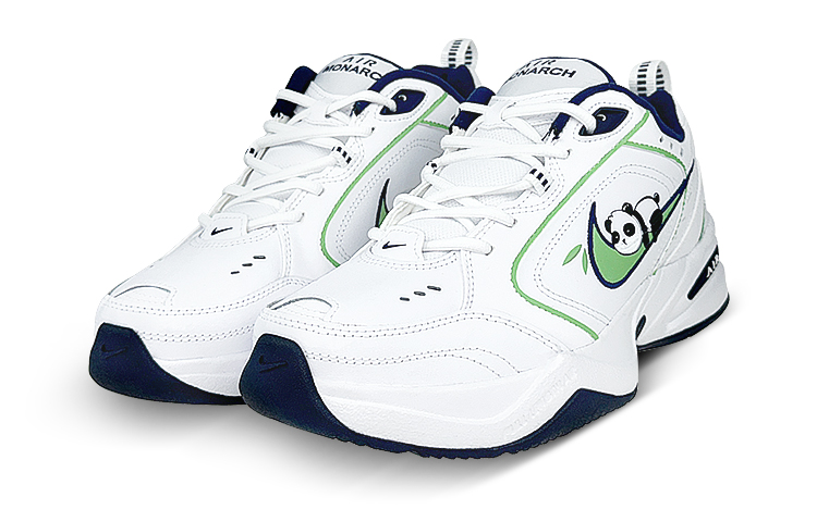 Lookbook ナイキ エア モナーク 4 「パンダ落書き」カスタム 415445-102(Team叁-通用M4熊猫SBOX)