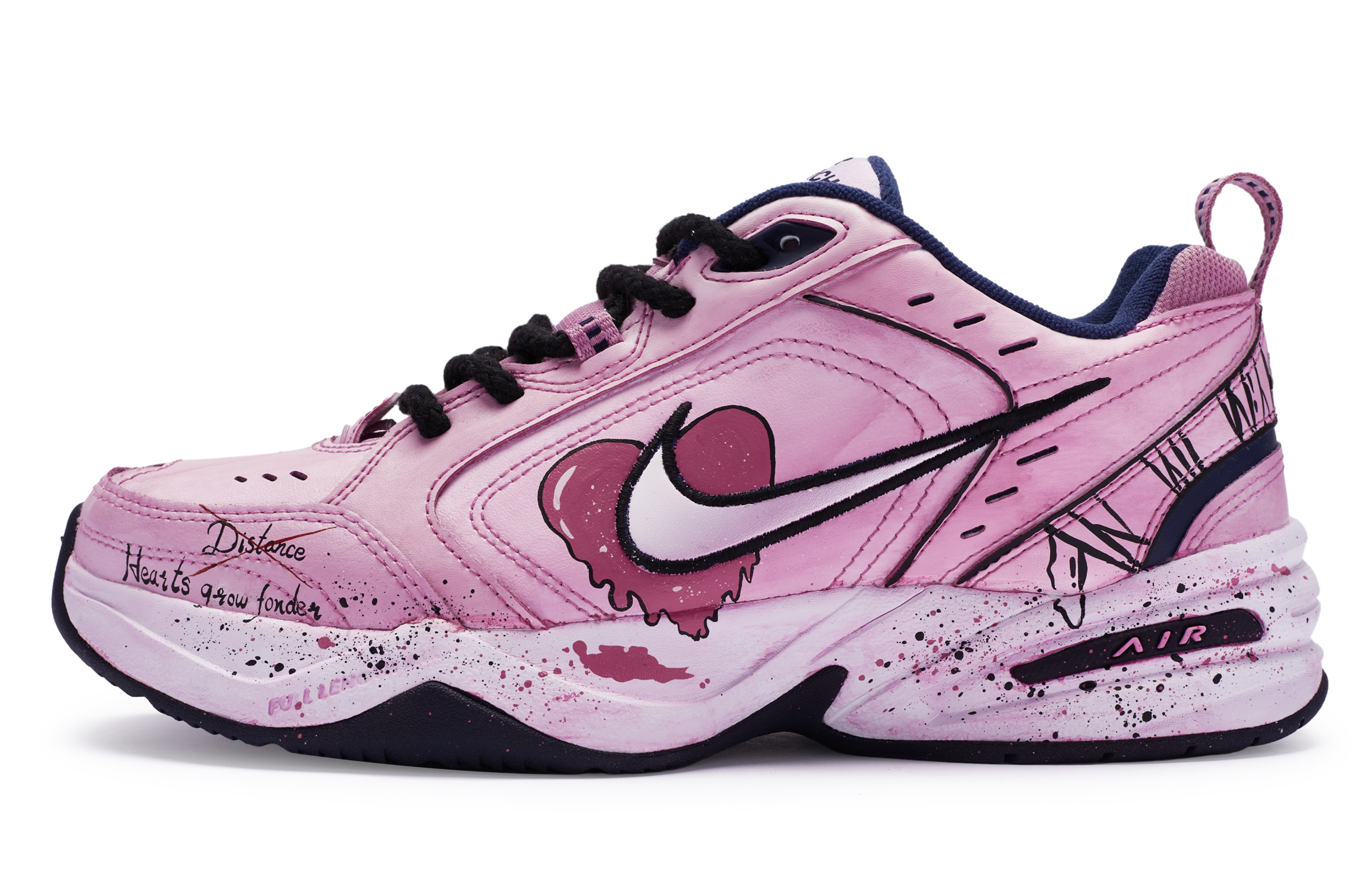 [Custom Shoes] Nike Air Monarch 4 'Pink and Black Sweet Cool'