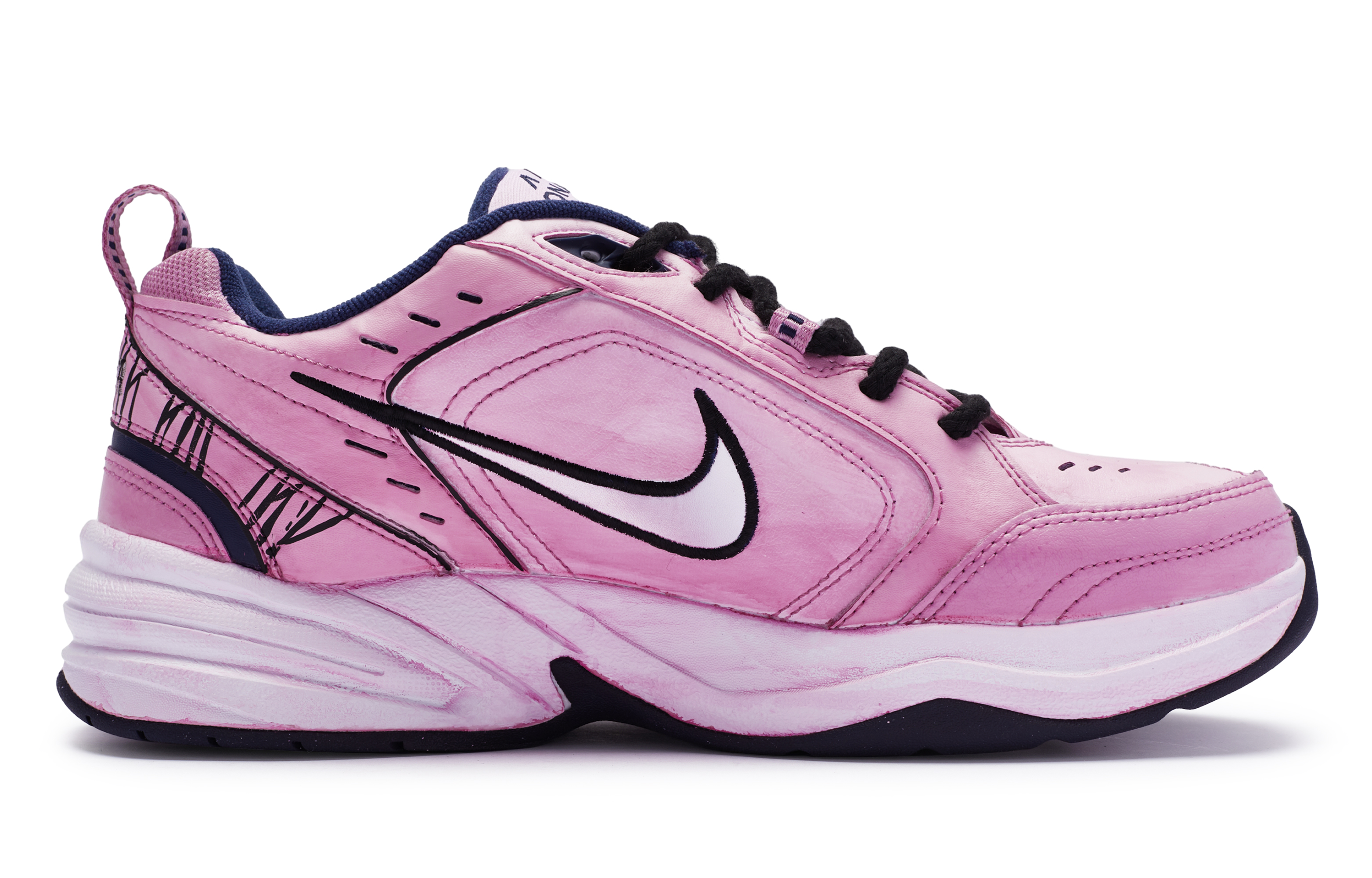[Custom Shoes] Nike Air Monarch 4 'Pink and Black Sweet Cool' 圖 2