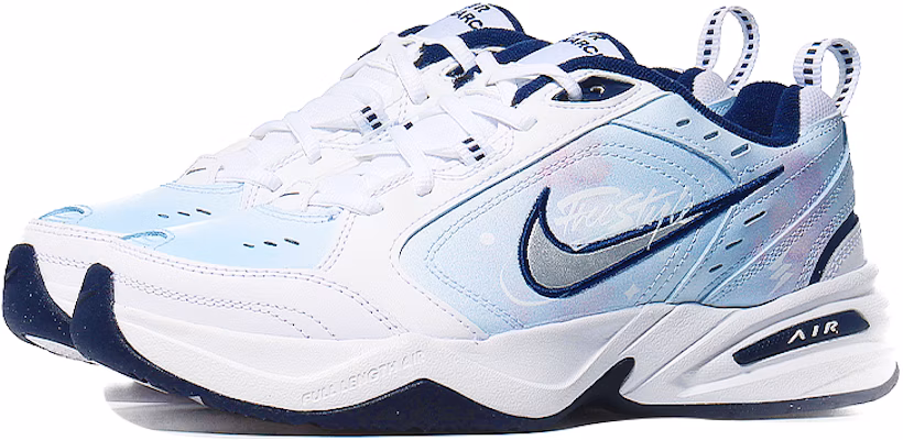 【訂製球鞋】Nike Air Monarch 4 粉藍星雲 浪漫出街 緩震 復古運動 低幫 老爹鞋 男女同款 藍白 Lookbook 【訂製球鞋】Nike Air Monarch 4 粉藍星雲 浪漫出街 緩震 復古運動 低幫 老爹鞋 男女同款 藍白