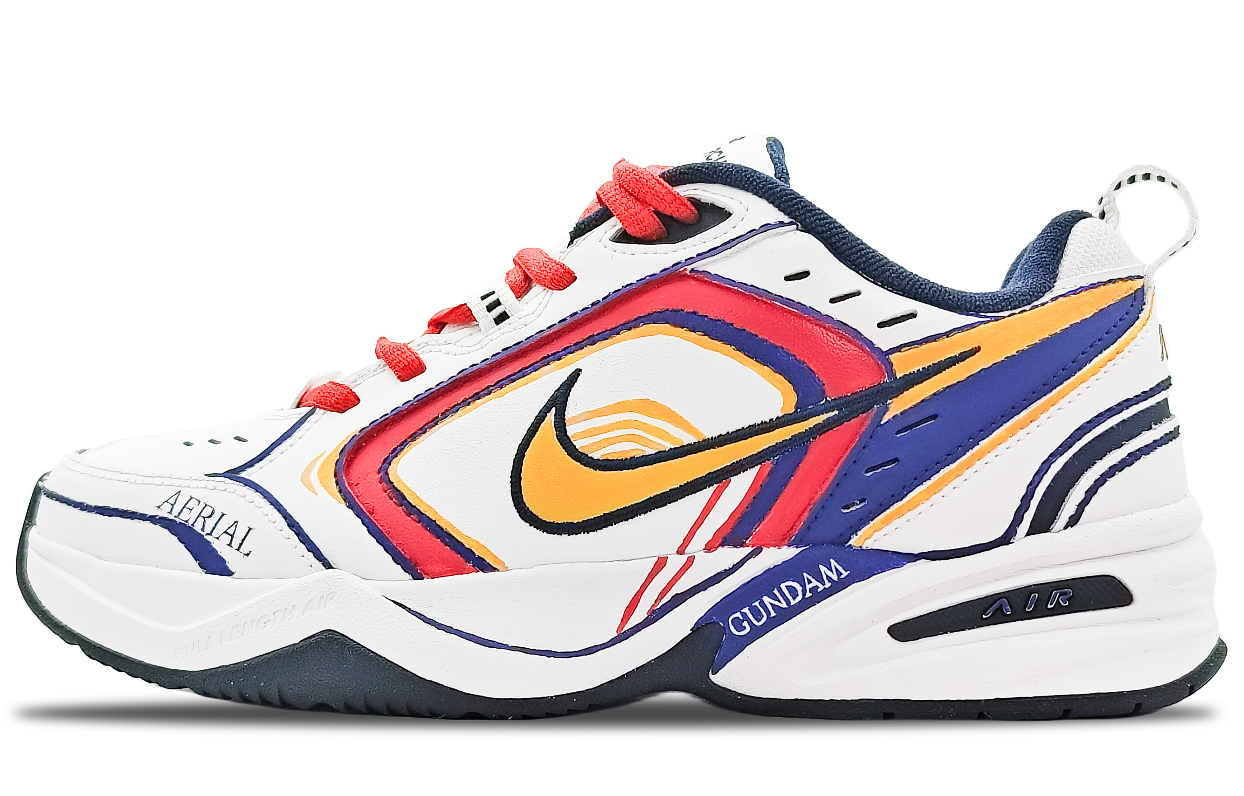 [Custom Shoes] Nike Air Monarch 4 'Red Yellow Blue'