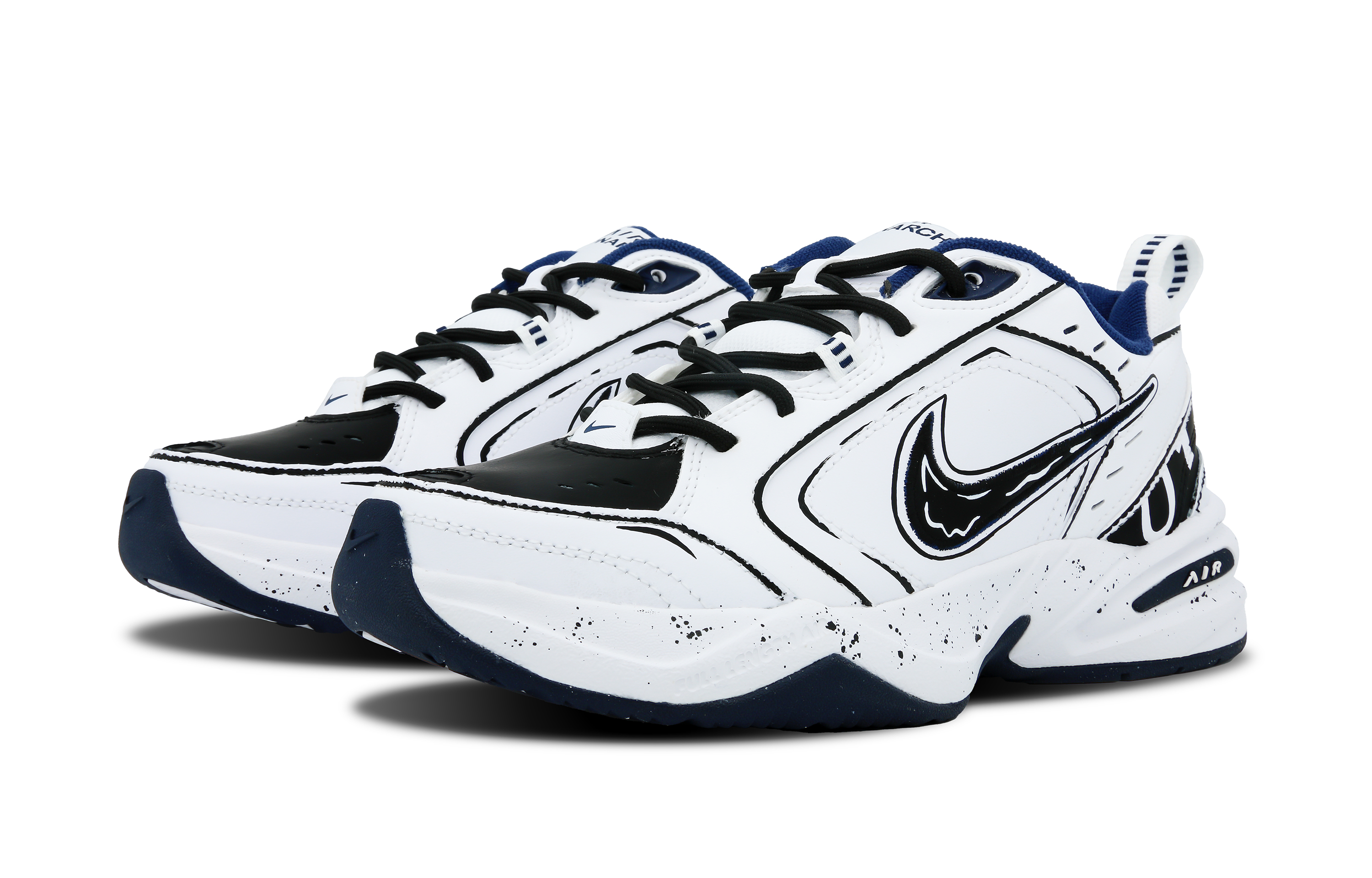 Lookbook [Zapatillas Personalizadas] Nike Air Monarch 4 'Route One Graffiti' 415445-102(Team60-男女同款一号公路)