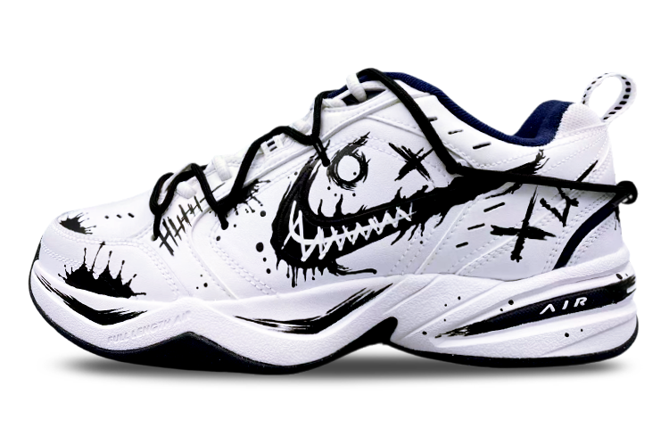 [Custom Shoes] Nike Air Monarch 4 'Satan Sacrifice White Navy'