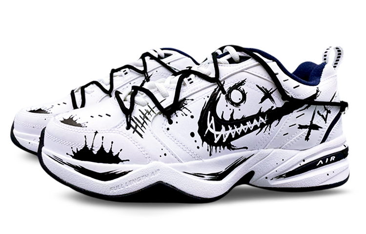 [Custom Shoes] Nike Air Monarch 4 'Satan Sacrifice White Navy' 圖 4