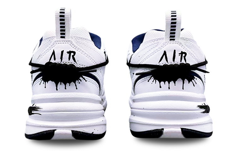 [Custom Shoes] Nike Air Monarch 4 'Satan Sacrifice White Navy' 圖 6