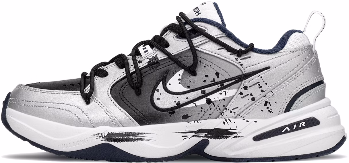 custom-shoes-nike-air-monarch-4-silver-black