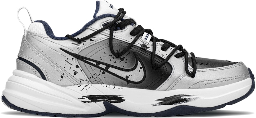 【專屬訂製球鞋】Nike Air Monarch 4 PU皮革 FZBB 流行主題 時尚 解構 未來功能 抗震 低筒 爸爸鞋 男女款 銀黑 Lookbook 【專屬訂製球鞋】Nike Air Monarch 4 PU皮革 FZBB 流行主題 時尚 解構 未來功能 抗震 低筒 爸爸鞋 男女款 銀黑