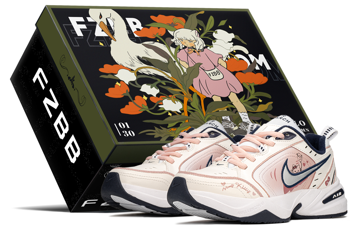 [Custom Shoes] Nike Air Monarch 4 'Strawberry Pink'