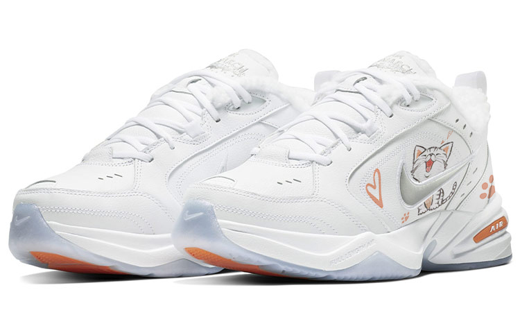 Lookbook [Kasut Tersuai] Nike Air Monarch 4 'Sweetheart Cat Putih Merah Jambu' AV6676-100(Team56-吸猫雅事)