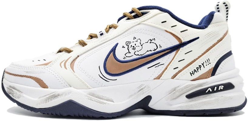 【自訂球鞋】Nike Air Monarch 4 合成皮革人造皮革 田園狗狗 手繪復古 減震防滑耐磨包覆性抗衝擊增高 低筒 爸爸鞋 男女同款 白棕 Order 【自訂球鞋】Nike Air Monarch 4 合成皮革人造皮革 田園狗狗 手繪復古 減震防滑耐磨包覆性抗衝擊增高 低筒 爸爸鞋 男女同款 白棕