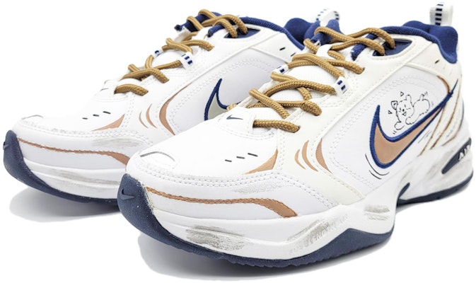 【自訂球鞋】Nike Air Monarch 4 合成皮革人造皮革 田園狗狗 手繪復古 減震防滑耐磨包覆性抗衝擊增高 低筒 爸爸鞋 男女同款 白棕 Shop 【自訂球鞋】Nike Air Monarch 4 合成皮革人造皮革 田園狗狗 手繪復古 減震防滑耐磨包覆性抗衝擊增高 低筒 爸爸鞋 男女同款 白棕