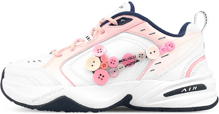 【訂製球鞋】Nike Air Monarch 4 合成皮革 鈕扣 漸層 染色 防滑耐磨 低筒 老爹鞋 男女款 白粉色 Buy 【訂製球鞋】Nike Air Monarch 4 合成皮革 鈕扣 漸層 染色 防滑耐磨 低筒 老爹鞋 男女款 白粉色