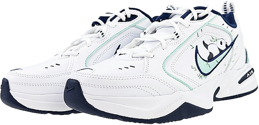 【客製球鞋】Nike Air Monarch 4 球場精靈 躺平熊貓 可愛 禮盒 低筒 爸爸鞋 男女款 白黑 Lookbook 【客製球鞋】Nike Air Monarch 4 球場精靈 躺平熊貓 可愛 禮盒 低筒 爸爸鞋 男女款 白黑