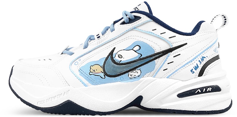 【定製球鞋】 Nike Air Monarch 4 合成皮革 游泳小狗 時尚百搭 防滑 低筒 爸爸鞋 男女同款 白藍 Buy 【定製球鞋】 Nike Air Monarch 4 合成皮革 游泳小狗 時尚百搭 防滑 低筒 爸爸鞋 男女同款 白藍