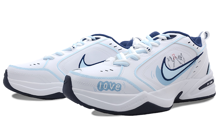 Shop [定制鞋] 耐克 Air Monarch 4 '白蓝' 415445-102(Team125-携手一生&蓝白)