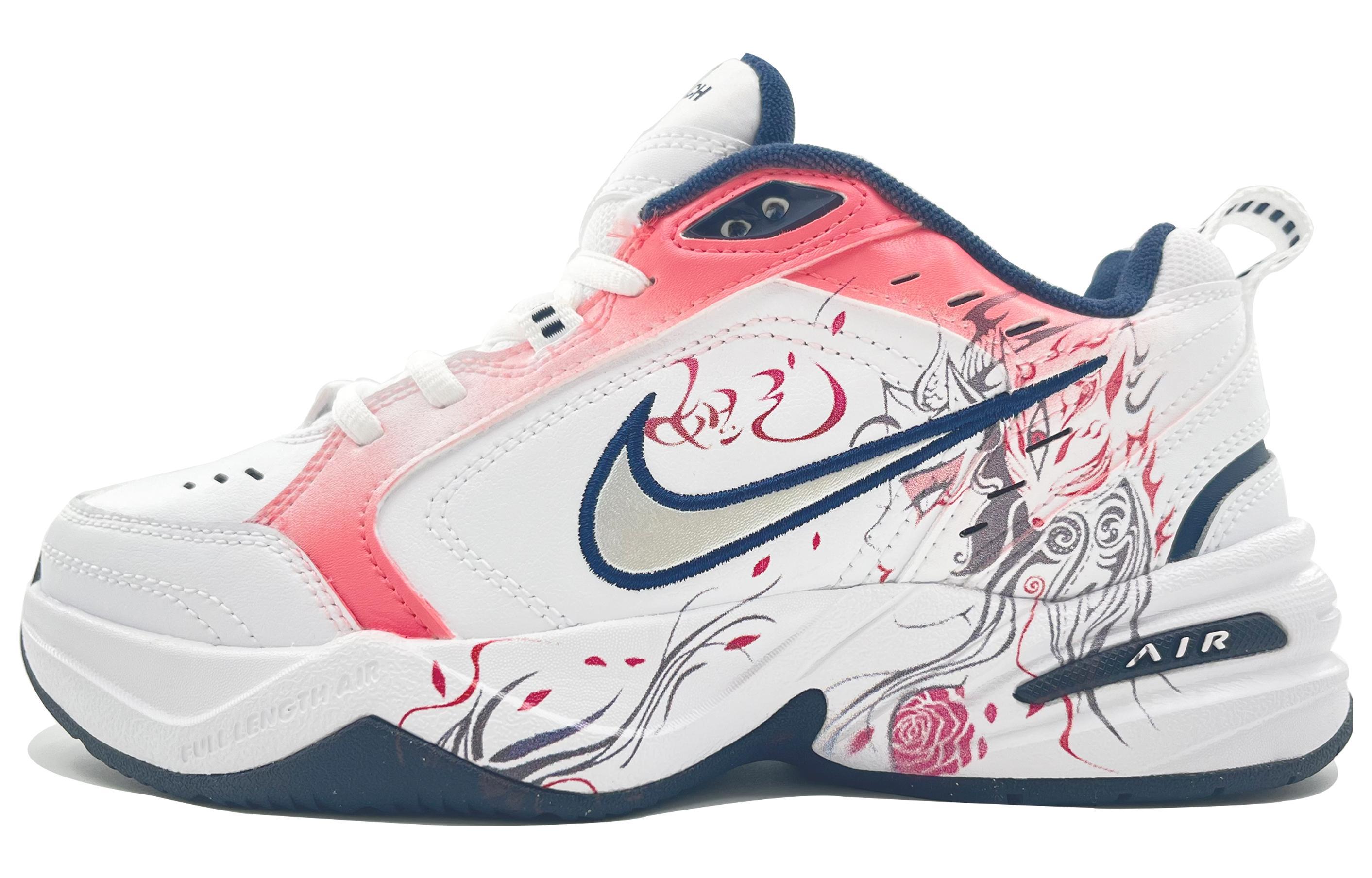 [Custom Shoes] Nike Air Monarch 4 'White Navy - Floral Daji' 圖 2
