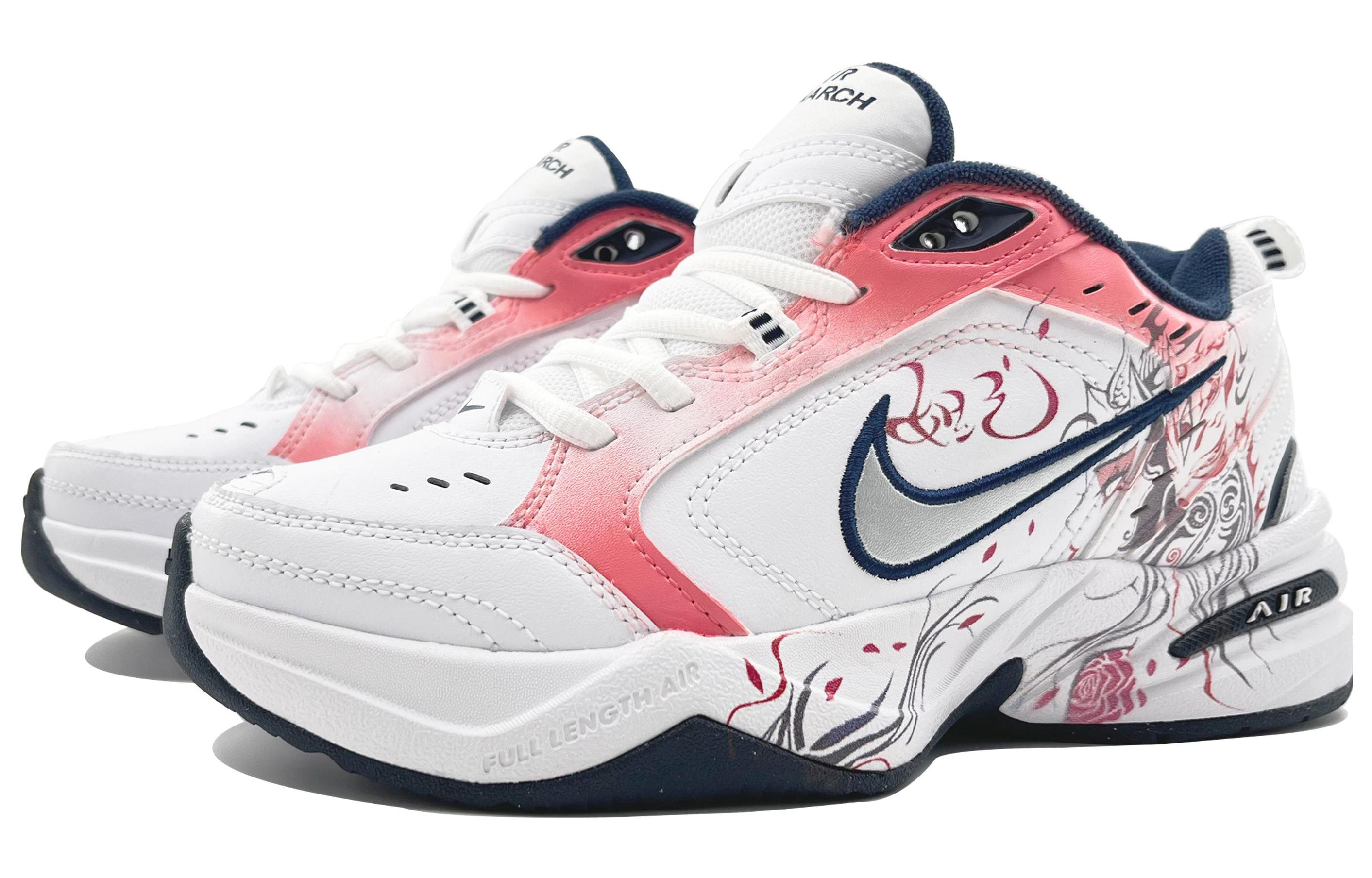 [Custom Shoes] Nike Air Monarch 4 'White Navy - Floral Daji' 圖 4