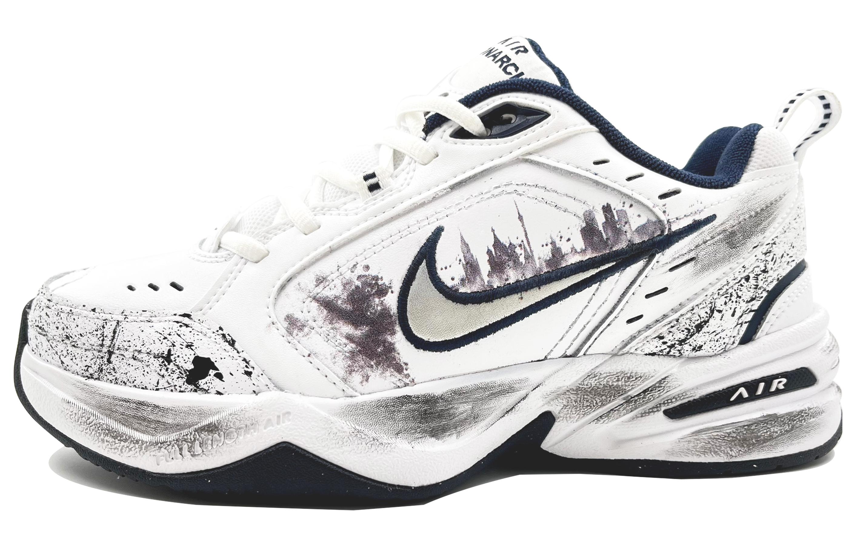 [Custom Shoes] Nike Air Monarch 4 'White Navy - Ink Shanghai'