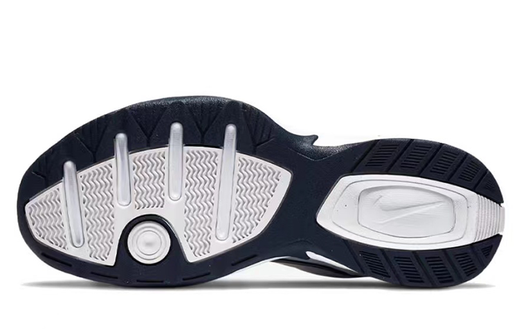 Sizing 나이키 에어 모나크 4 커스텀 '화이트 네이비' 415445-102(Team75-男女同款恶魔降临黑白)