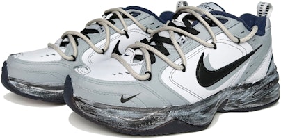 【訂製球鞋】 Nike Air Monarch 4 White Navy 合成皮革人造皮 隨性街頭 解構鞋帶 酷炫 百搭 防滑耐磨 低筒 爸爸鞋 男女同款 黑灰 Shop 【訂製球鞋】 Nike Air Monarch 4 White Navy 合成皮革人造皮 隨性街頭 解構鞋帶 酷炫 百搭 防滑耐磨 低筒 爸爸鞋 男女同款 黑灰