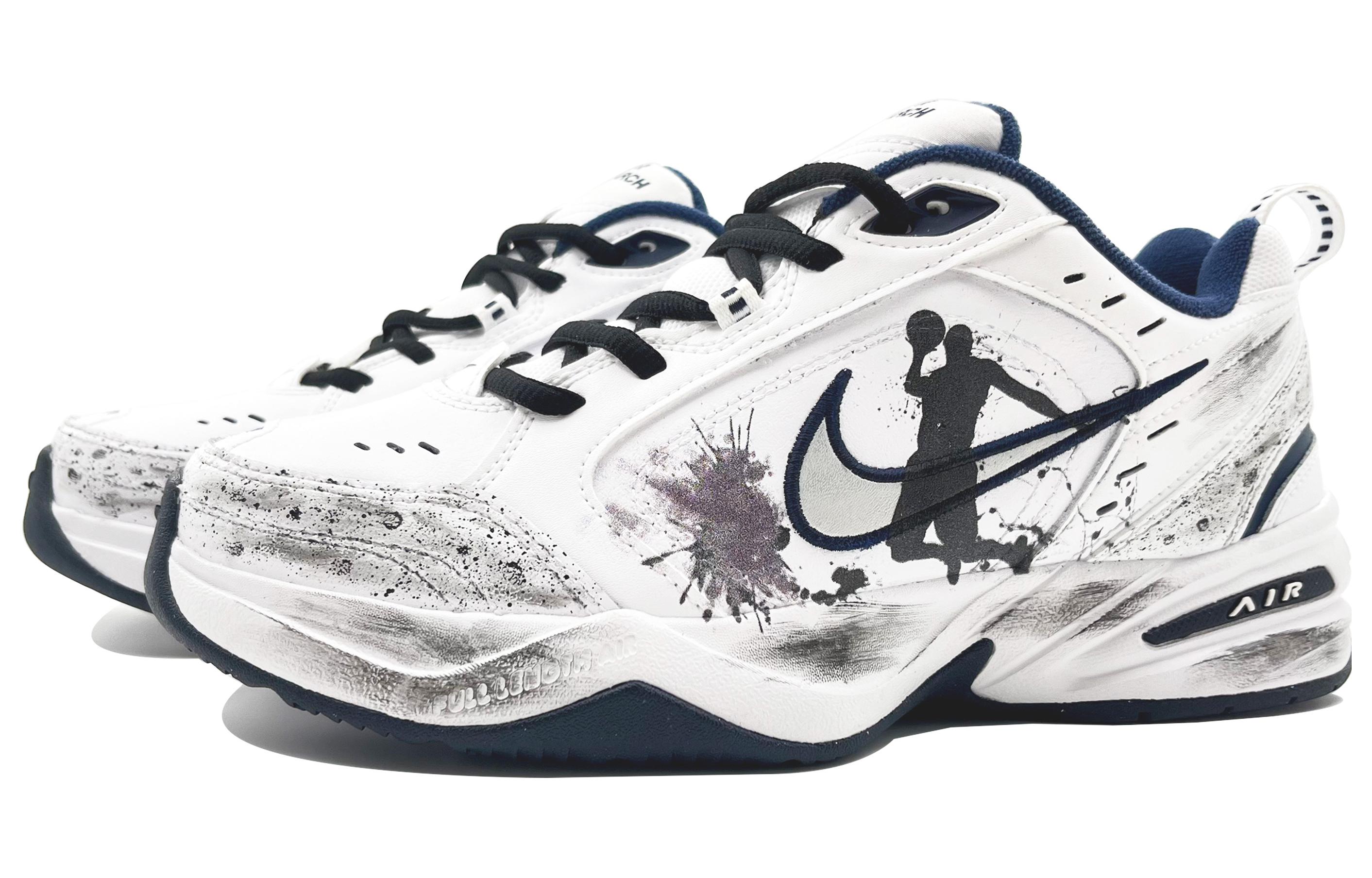 Lookbook ナイキ エア モナーク 4 白紺 国風水墨スラムダンク (custom) 415445-102(Team113-灌篮)