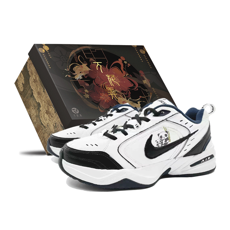 [Custom Shoes] Nike Air Monarch 4 'White Navy Panda'