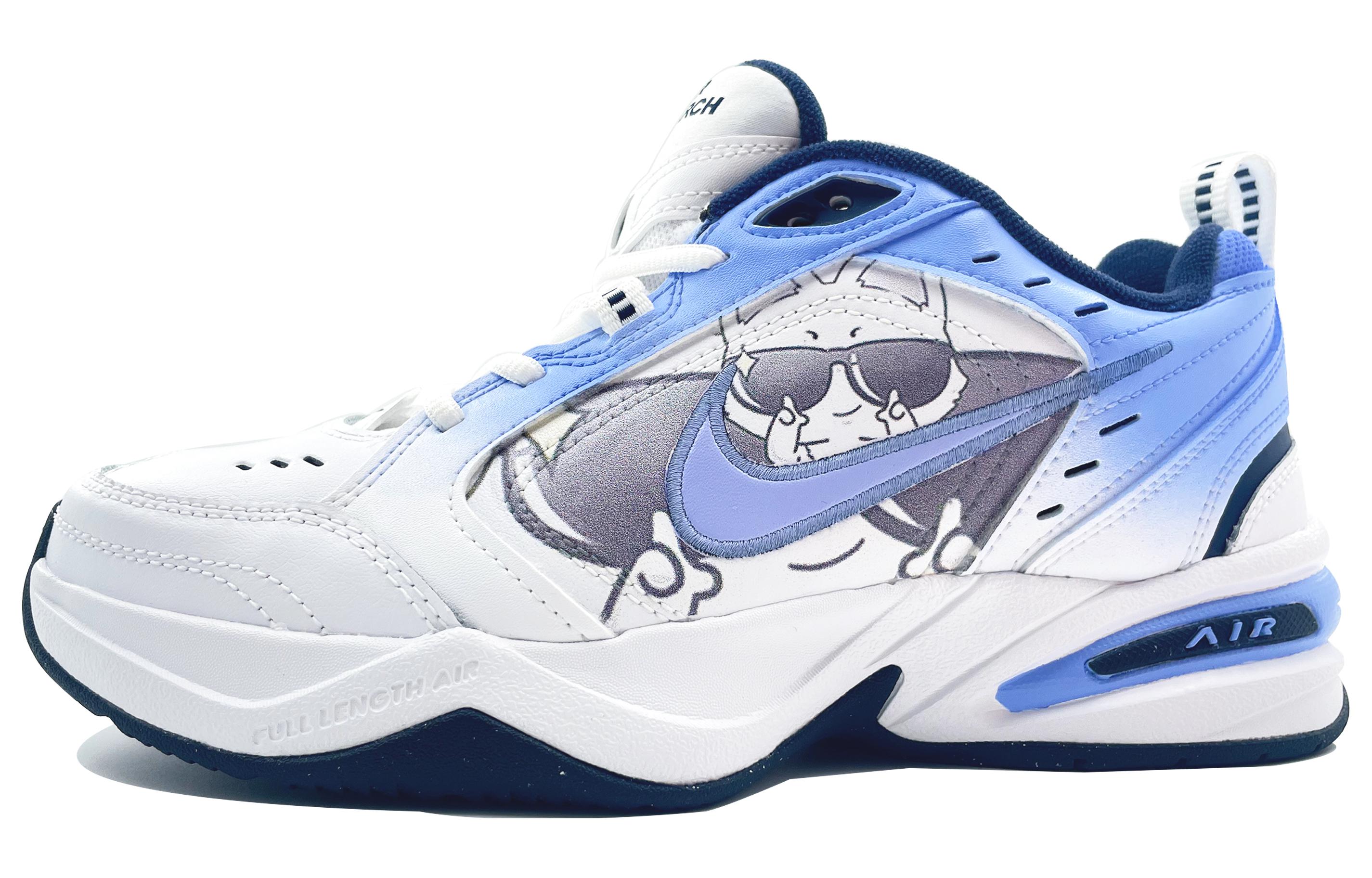 Buy Zapatillas Personalizadas Nike Air Monarch 4 'Blanco Azul Conejo Gafas' 415445-102(Team113-墨镜兔)