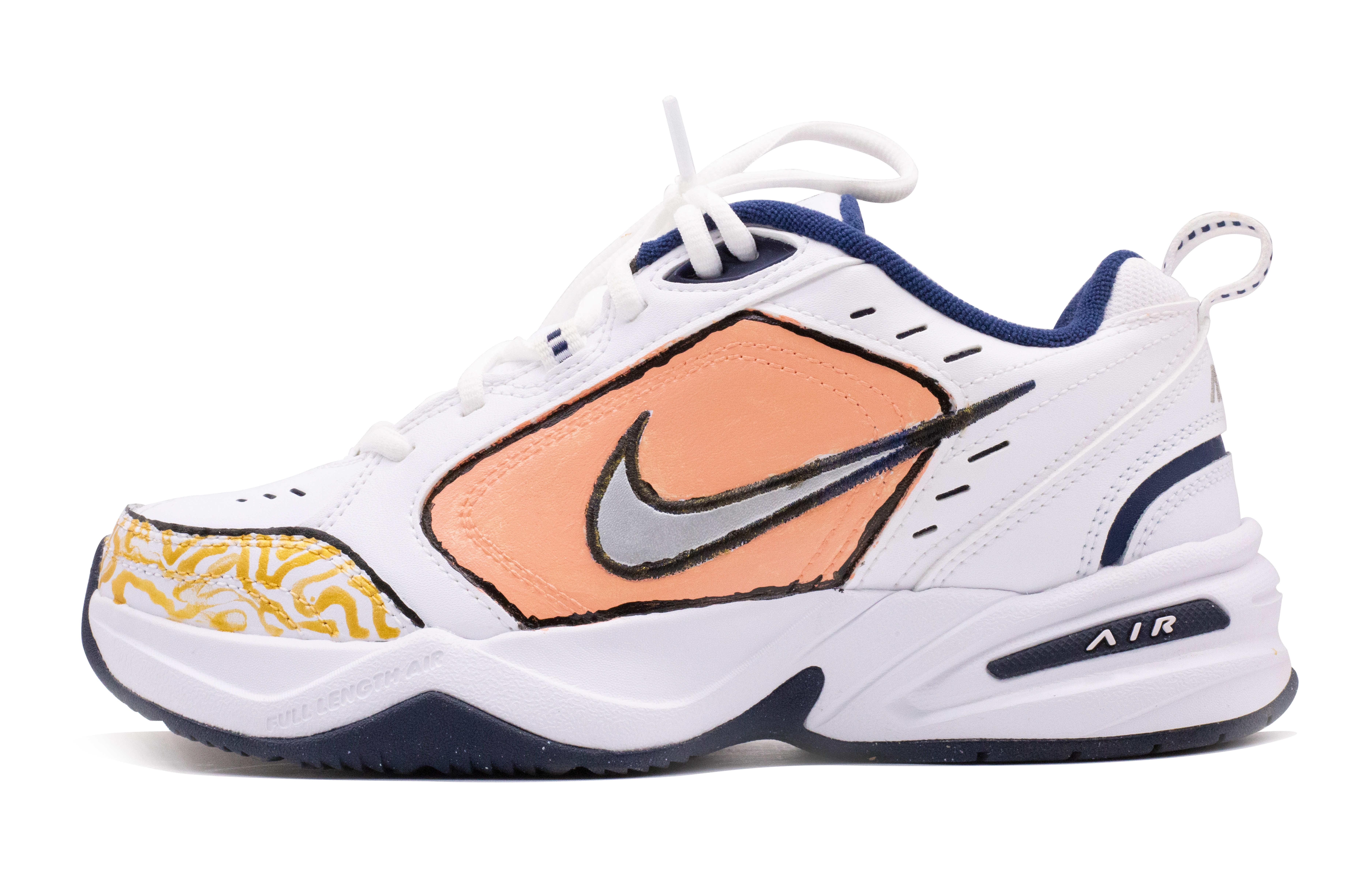 [Custom Shoes] Nike Air Monarch 4 'White Pink Gold'